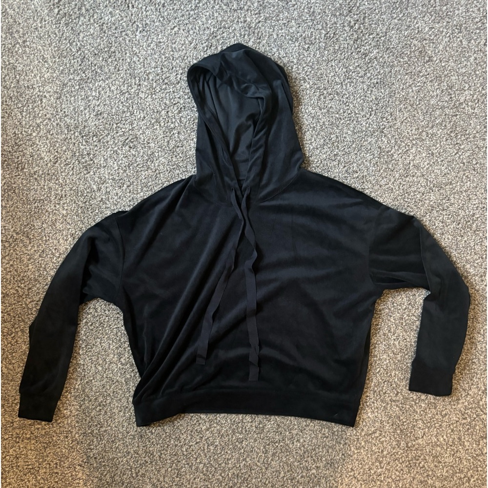 Black Velour Hoodie